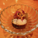 日本料理 たかむら - 焼き茄子　菊のお浸し　子持ち鮎煮浸し