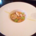 宮古産うにと茄子・空豆の○○