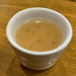 日本酒とお万菜 じゃんけんポン - 〆にプチお味噌汁を出してくれます