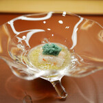 美会 - ●北海道のボタンエビ とうもろこしのジュレ