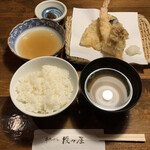 串天ぷら　段々屋 - 松定食( 海老・いか・きす・野菜2種)