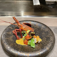 八重洲 steak & seafood 鉄板焼き 一心 - 千葉県産伊勢海老鉄板焼き