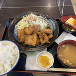 Hatagoya Juubee - 豚ばら肉のトンテキ風定食1080円