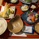 日本料理 ざぜん - 刺し身と天ぷら御膳