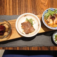 中華旬彩 森本 - 前菜3種の空撮(*´∀`)♪