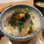 Mokugyo an - 山かけ海鮮丼（税込1,200円）2022.10