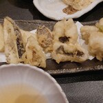 居酒屋鮮道 こんび - ハモと松茸の天ぷら