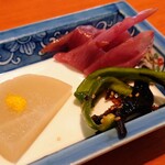 Ginza Zushi - 令和4年10月
                      ランチの付き出し