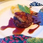 ダイニング ブルーム(軽井沢浅間プリンスホテル) - 牛ヒレ肉の網焼き　フォアグラソテーと温野菜添え　赤ワインソース