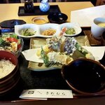 きたむら - 天ぷらと豆腐サラダの定食（2022.9）