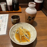庄や - 日本酒とお通し〔きびなご南蛮漬け？〕