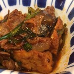 京都伏見食堂 - 豚肉と厚揚げのピリ辛