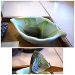 茶楽館　この葉 - ◆葛餅は「抹茶餡」が入り、美味しい。