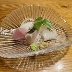 乙女寿司 - がんどう、やきさわら、赤いか