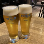 牡蠣・貝料理居酒屋 貝しぐれ - 生ビールで乾杯‼️