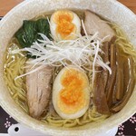 和風らーめん 味のほうさく - 【2022/10】塩・味玉らーめん(ややアップ)