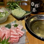 Ginza Nikuru - クレソンたっぷり♪豚しゃぶライム鍋
