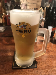 東京立ち飲みバル - 安心の一番搾り。