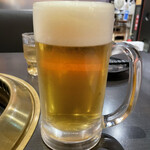 Kyara - 一杯目の生ビール。