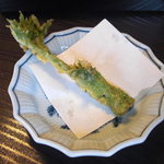 もりき - 独活の芽の天ぷら (店主からの差し入れです)
