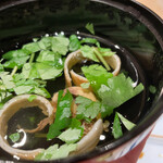 うなぎ小椋 - 三つ葉って良い香りよね。肝入りです。