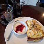 カフェ ド SaRa - エッグトースト　炭焼ブレンドコーヒー(アイス)