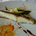 Ristorante Crocifisso - 本日の鮮魚のソテー フルーツトマトソースとモデナ産バルサミコソース (真鯛)