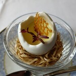 Ristorante Crocifisso - ピクニックコーンのパンナコッタ仕立て 鮎の魚醤のチュイール