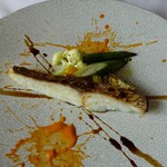 Ristorante Crocifisso - 本日の鮮魚のソテー フルーツトマトソースとモデナ産バルサミコソース (真鯛)