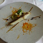 Ristorante Crocifisso - 本日の鮮魚のソテー フルーツトマトソースとモデナ産バルサミコソース (真鯛)