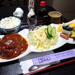 ほびーい喫茶店 - ハンバーグセット 750円(税込)