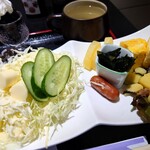 ほびーい喫茶店 - ハンバーグセット 750円(税込)、おかず