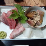 ナカガワ☆スエ食堂 - 超厚切りの本マグロ中トロといかの刺身