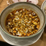 中華そば 笑歩 - ごま辛つけだれ。冷めたら温め直しをお願い出来る