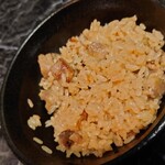 Tenraiken - チャーシュー飯(220円) オッサンには脂こかった