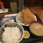 あやみ屋 - 地鯵フライ定食　¥880(税込)