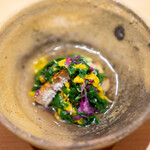 肉屋 雪月花 NAGOYA - 菊菜ともって菊のお浸し