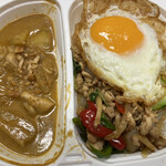 さいとう食堂 - 【ガパオ＆マッサマンカレー】ガパオとカレーの2種盛りとはなんて贅沢な！