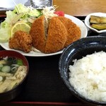 やぶき食堂 - メンチ定食