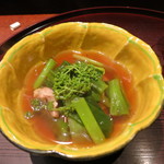 青華こばやし - 地鶏と花山椒煮　分葱