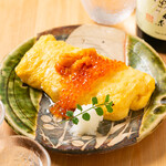 Sea urchin and thick egg omelet