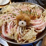 Umeshu Izakaya Sai - SPFポークのバラと白菜のミルフィーユ鍋（ゆずポン出汁ベース）