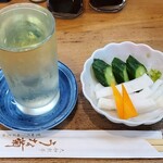 うなぎ専門店 うな菊 - 冷酒剣菱、漬物