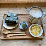 にざまつ - Cセットとホットカフェラテ