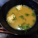 AQUA DINING CAFE 瓢黎 - 南関揚げとナメコの味噌汁