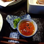 AQUA DINING CAFE 瓢黎 - 卵黄を漬けにされてます