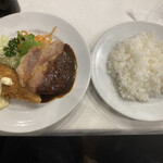 レストラン桂 - Aランチ。ご飯と共に！