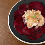 Pickled beets and salted salmon