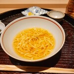 日本料理 研野 - 卵麺のラーメン