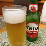 アラブ料理専門店 七つの丘 SEVEN HILLS - セルティア（チュニジア産，250ml，瓶）"Celtia Lager Beer (Tunisia,250ml,Bottle) " ※メニュー表記通り